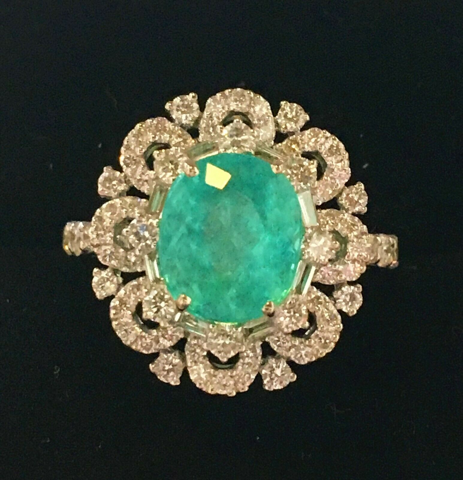 18K GOLD 6.89 CT GIA CERTIFIED NEON GREEN BLUE PARAIBA TOURMALINE